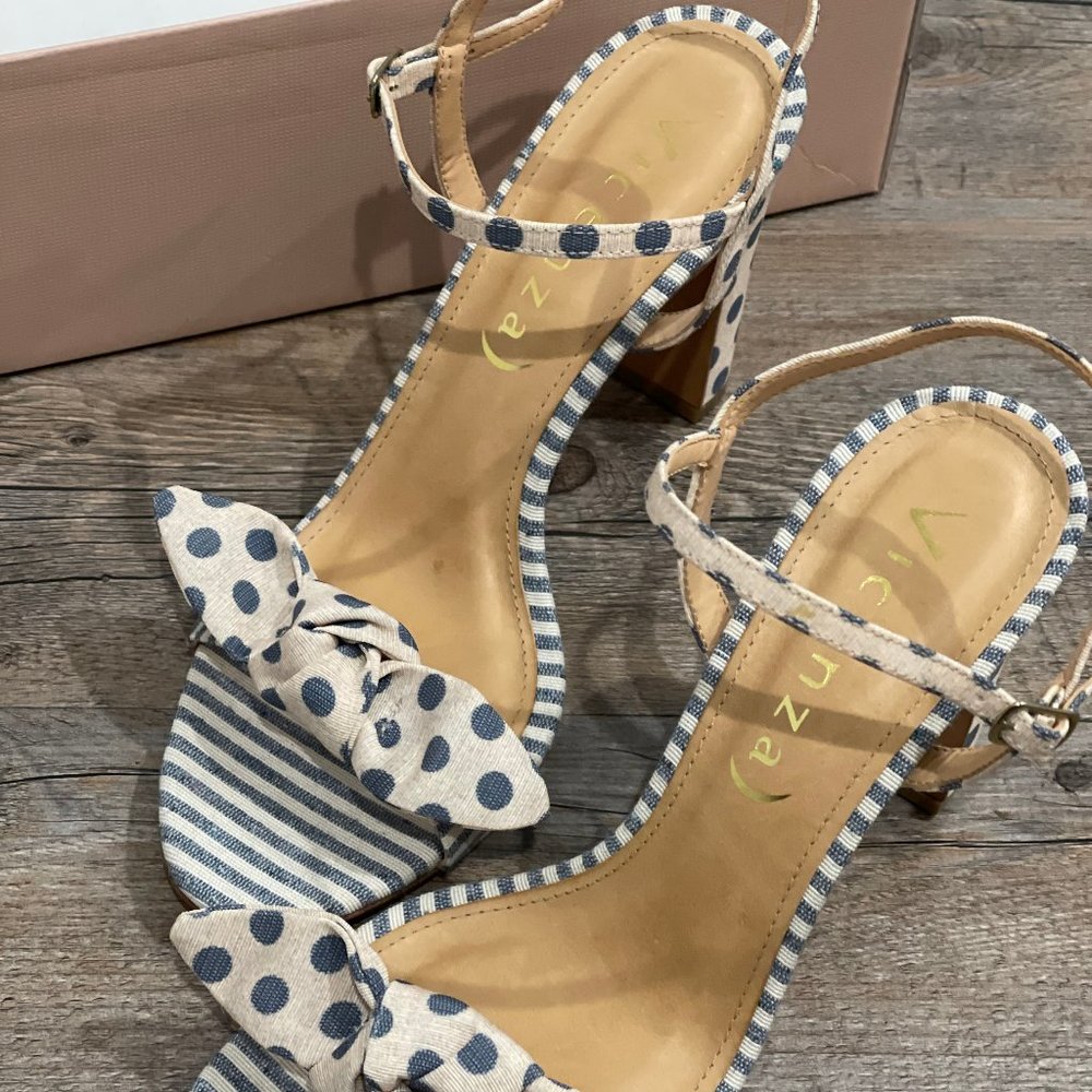 Vicenza striped and dotted heels- size 9